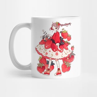 Strawberry Girl Anime Kawaii Mug